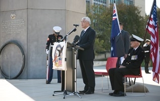 Ambassador Kusaka making a speech