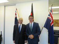 Ambassador Kusaka with Treasurer, Ben Wyatt